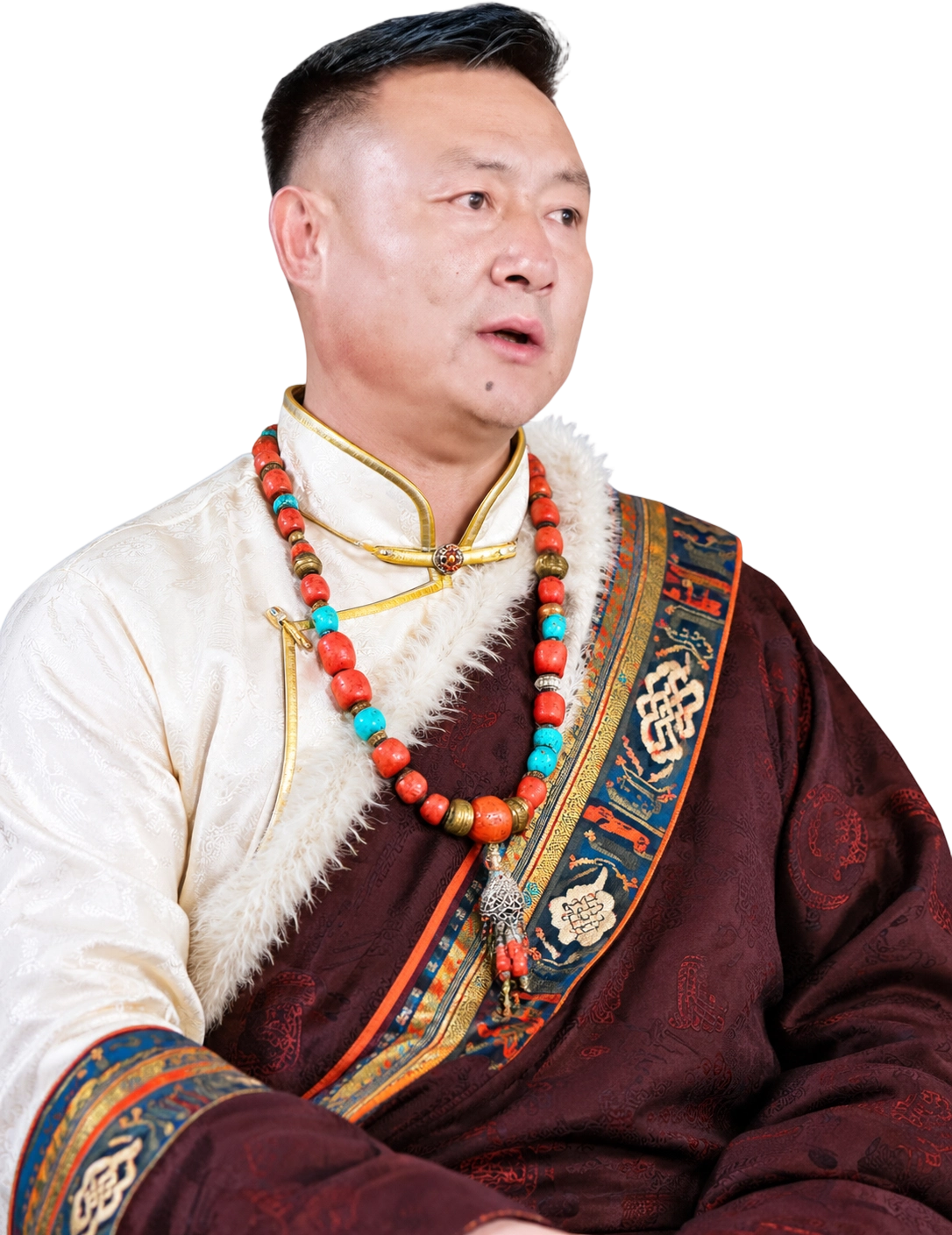 School principal collage portrait